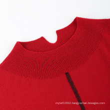 20ALSW014 womens knit sweater seamless wholegarment sweater wool half turtleneck pullover knitwear sweater